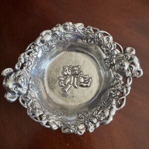 Arthur Court Silver Bear Motif bowl